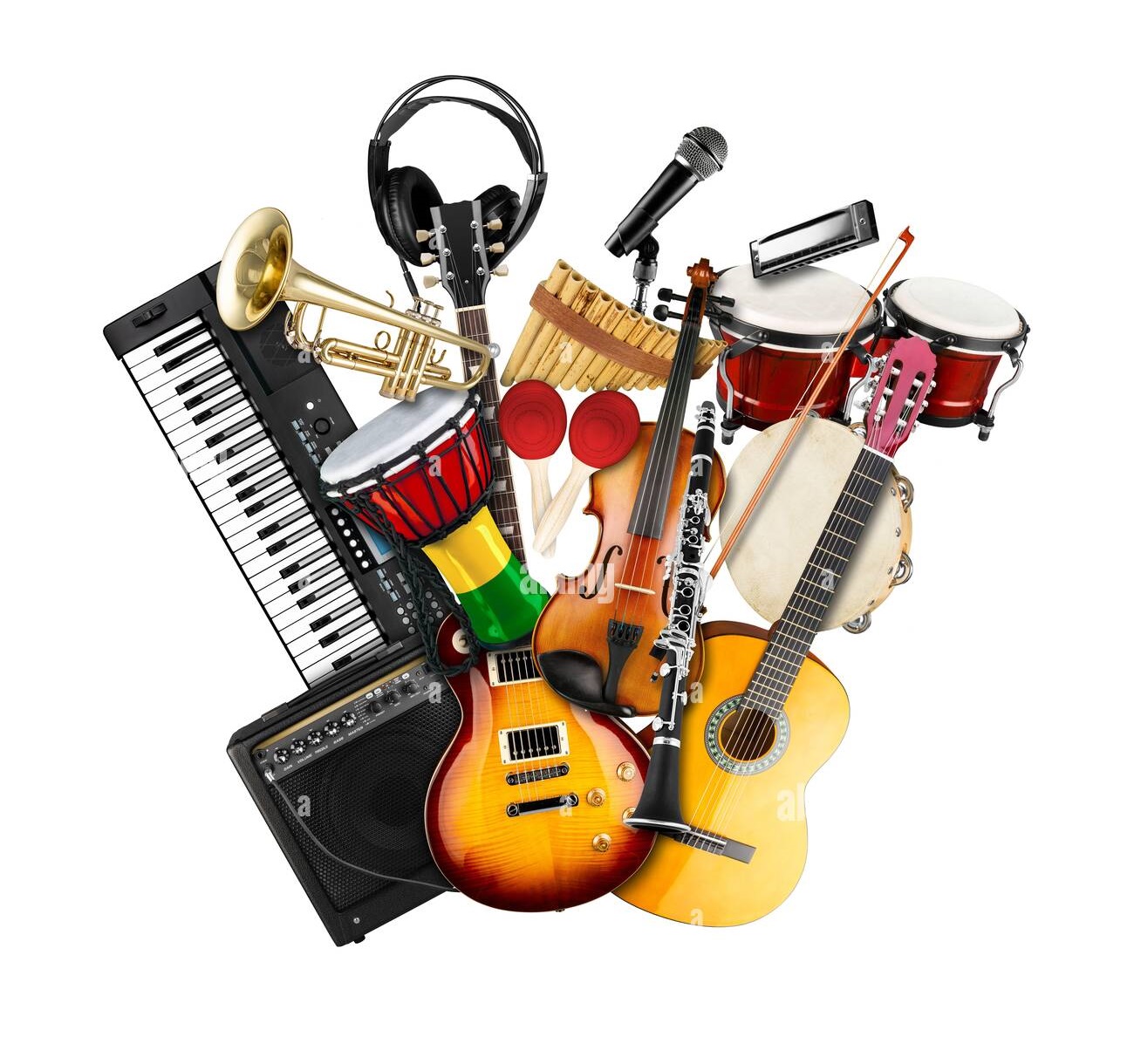 Music jamming studio for show rehearsals